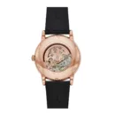 Emporio Armani Meccanico Black Dial Black Leather Watch For Men - AR60004